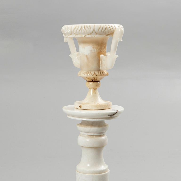 Pedestal with urn, 20th century.