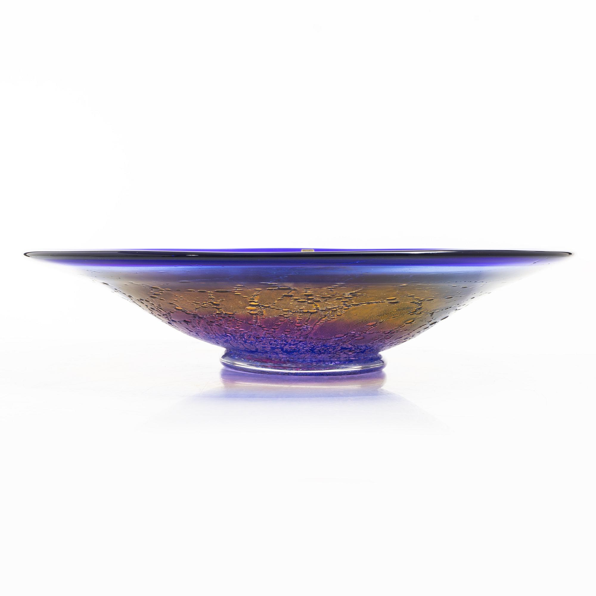 Ann Wärff, Plate, glass, Kosta Boda, signed.