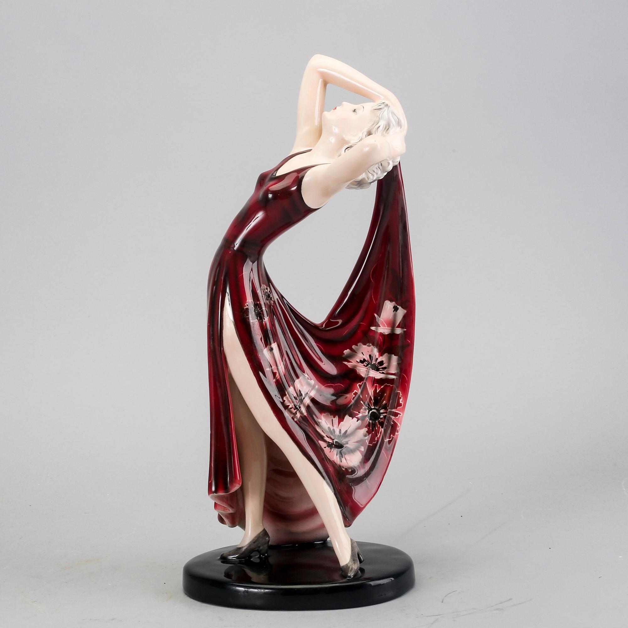 Stefan Dakon stoneware figurín for Goldscheider.
