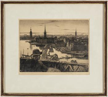 HARALD SALLBERG, etching, 1952, signed.