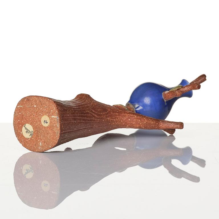 Stig Lindberg, a "Trädet och Krukan" (The Tree and the Pot) stoneware sculpture, with vase by Berndt Friberg, Gustavsberg Studio 1940s.