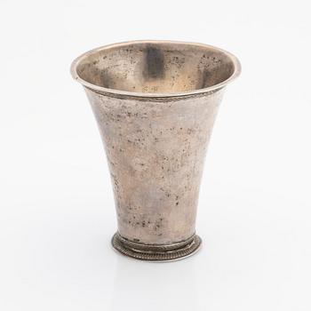 Beaker, silver, Peter Gadd (1750–1764), Kristianstad, 1756.