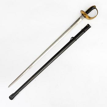 A Swedish cavalry sabre 1893 pattern, with scabbard.