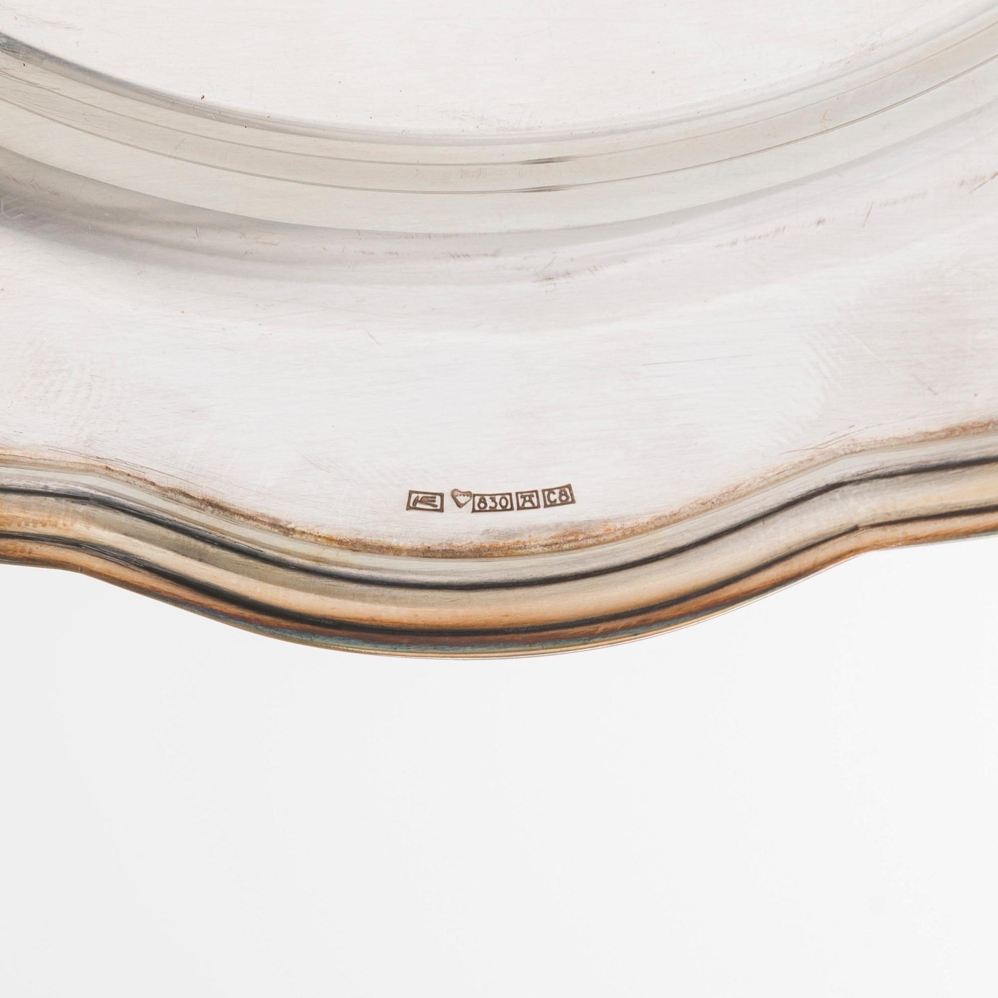 A set of ten silver plates. Turku 1938-1980.