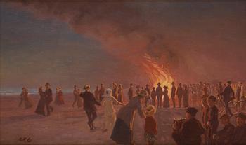 Gustaf Adolf Clémens, Midsummer on the beaches of Skagen (Saint Hans).