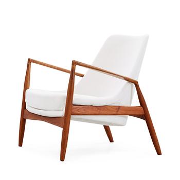 110. An Ib Kofod Larsen teak 'Seal' easy chair, OPE, Jönköping, Sweden 1960's.