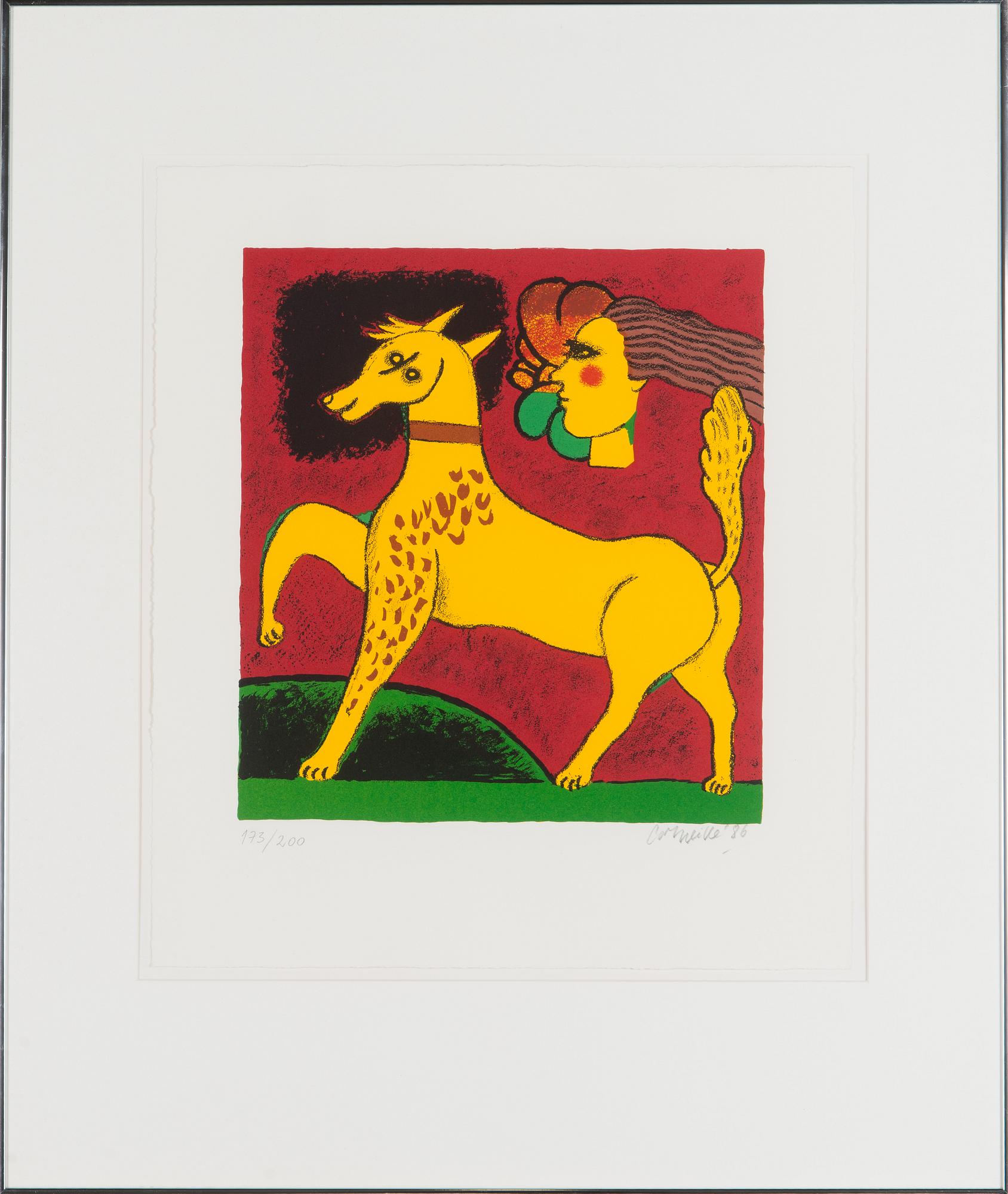 Beverloo Corneille, "Le chien au pelage jaune" (Keltaturkkinen koira).