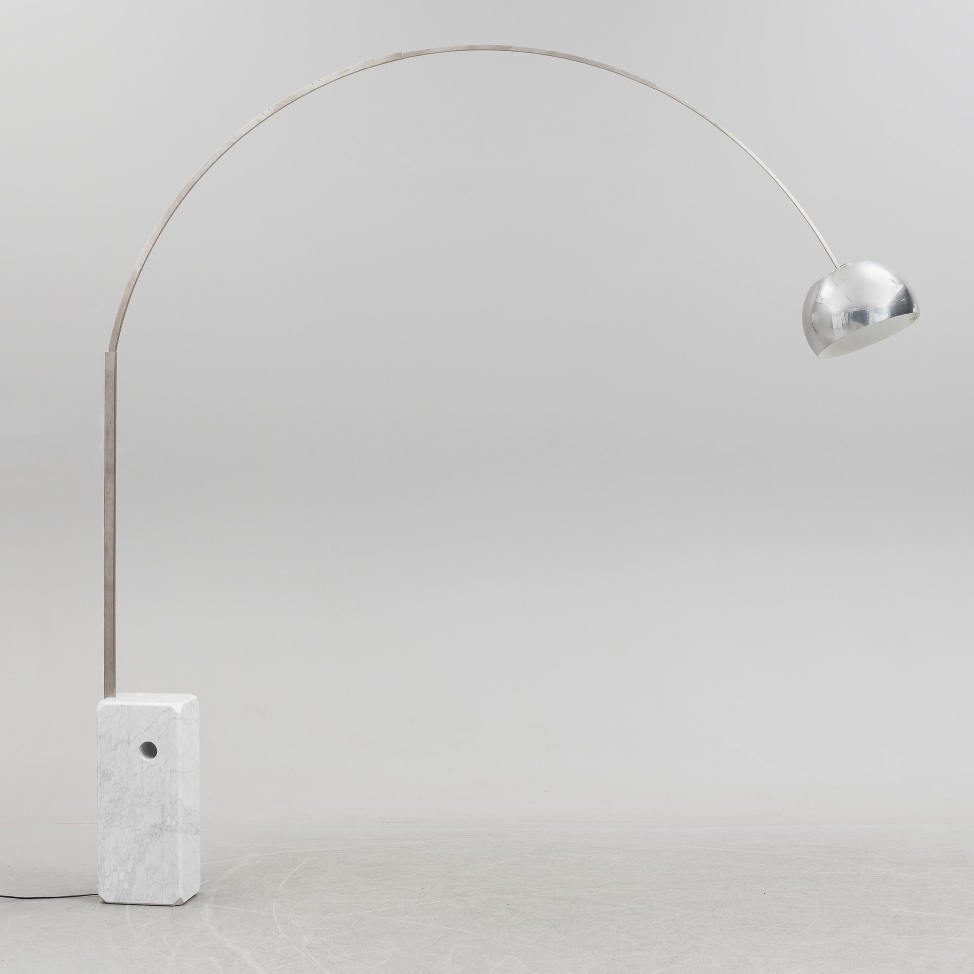 ACHILLE OCH PIER CASTIGLIONI, golvlampa "Arco", Flos, Italien.