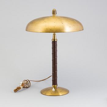 A Einar Bäckström brass table light from Malmö, 1940s.