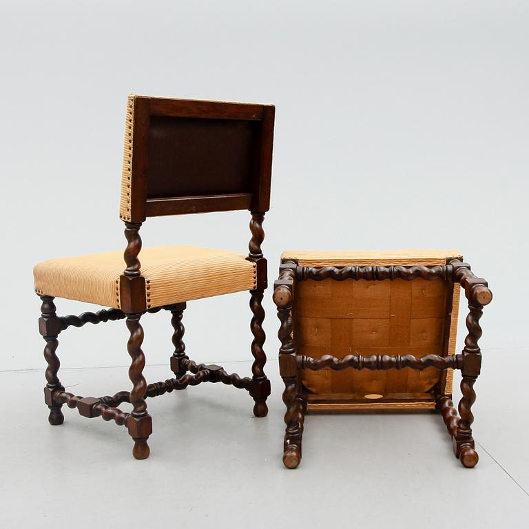 STOLAR, 8 st, barockstil, 1900-talets första hälft.