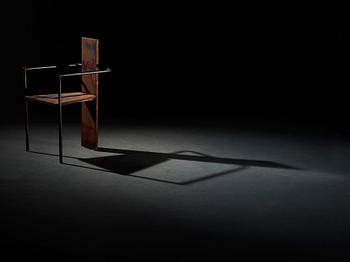 A Jonas Bohlin 'Iron Concrete' chair, Källemo AB, Värnamo 1987.
