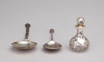 PARTI SILVER, 3 delar, silver, Europa, 1800/1900-tal. Total silvervikt 107 g.