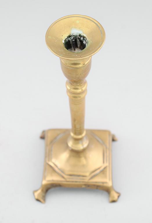 LJUSSTAKE, mässing, barock, 1600-tal.