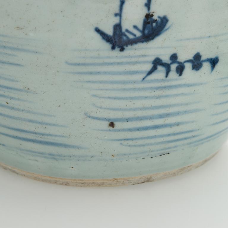Bojaner, 2 stycken, porslin, Kina, 1800-tal.