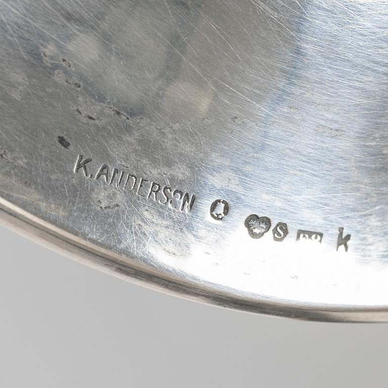 A Swedish silver bowl, mark of K Anderson, Stockholm 1930s.