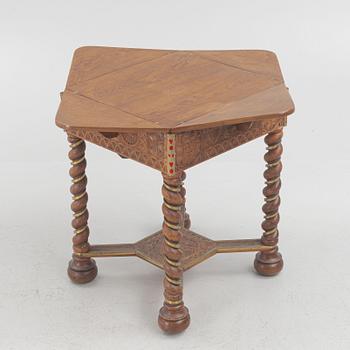 A Baroque style table with boardgames. 1900-tal.