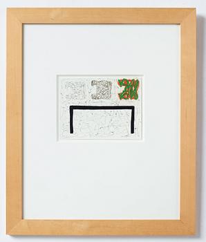 Jonathan Lasker, oil and ballpoint pen on paper, signed J. Lasker and dated 1996 on verso.