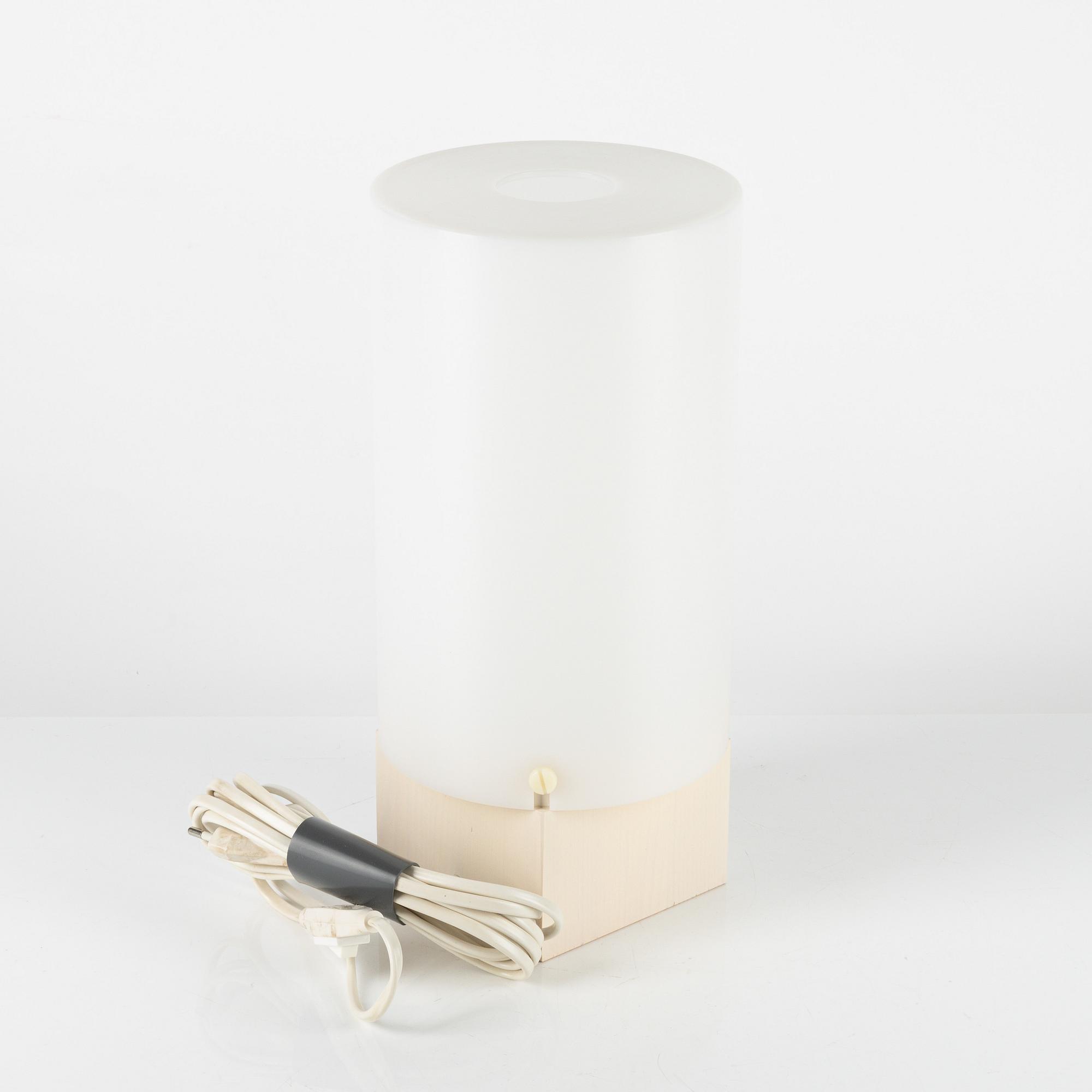 Uno & Östen Kristiansson, a pine and acrylic table light, Luxus, Vittsjö.