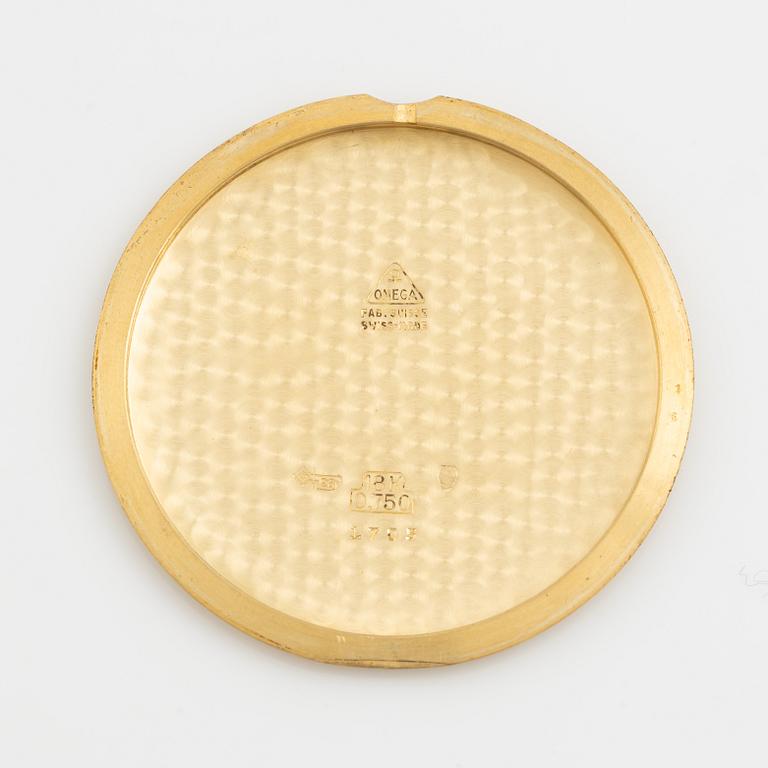 Omega, pocket watch, 18K gold, 43 mm.