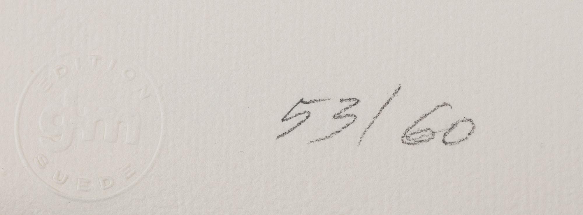 Raul Meel, "Kallistus-Omfamningen", Portfolio with 6 colour screenprints.