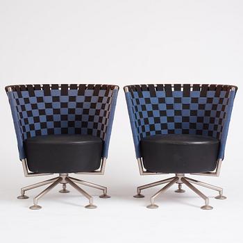 Peter Maly, a pair of easy chairs, 'Circo', COR Germany, post 1998.