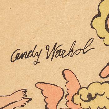 ANDY WARHOL, handcoloured offset lithograph.