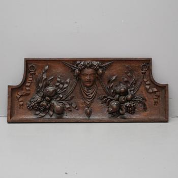 DÖRRÖVERSTYCKE/PANELSTYCKE, barockstil, sent 1800-tal.