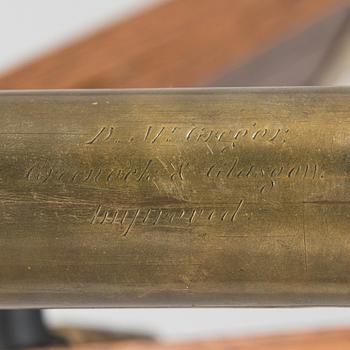 Teleskop med stativ, D. McGregor & Co Glasgow & Greenock, England, 1800/1900-tal.