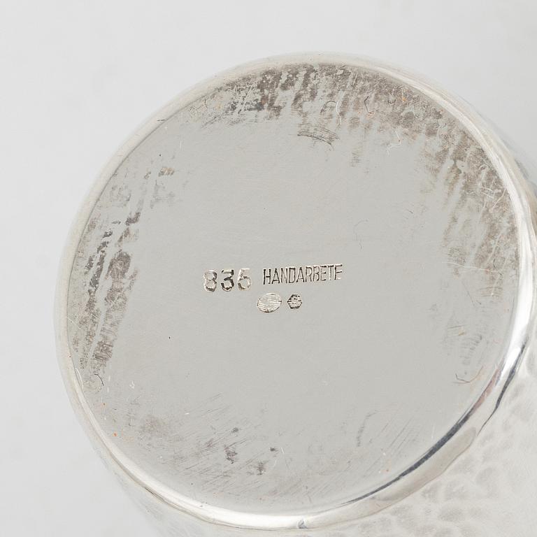 A set of 16 silver cups, including GAB, Stockholm 1964.