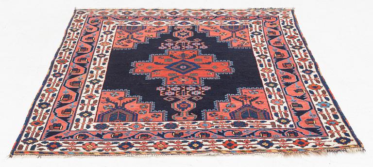 An antique Afshar rug, c 135 x 109 cm.