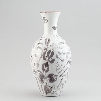 Stig Lindberg, a large faience vase, Gustavsberg Studio, Sweden, 1940-40's.