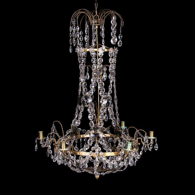 LJUSKRONA, gustaviansk 1700-tal. Höjd 90 cm.