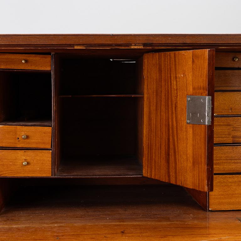 A late Gustavian mahogany secretaire by L. Almgren (master in Stockholm 1771-95).