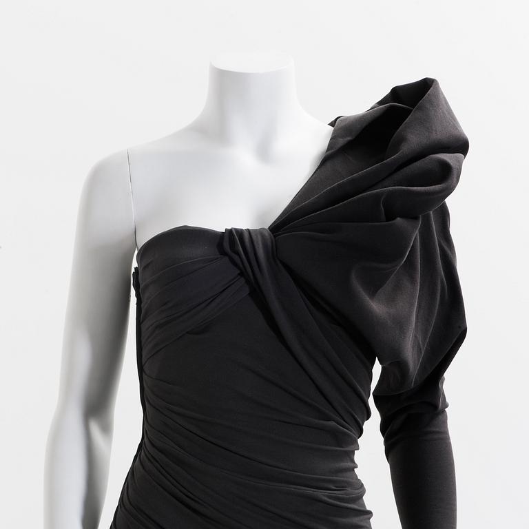 DRESS, Lanvin, a grey one shoulder dress.
