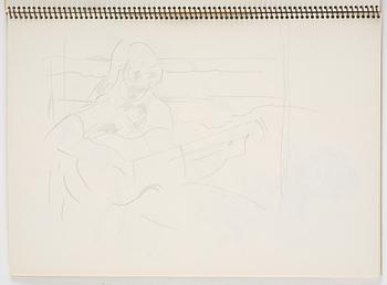 Lotte Laserstein, Skissblock med 23 teckningar varav 3 signerade.