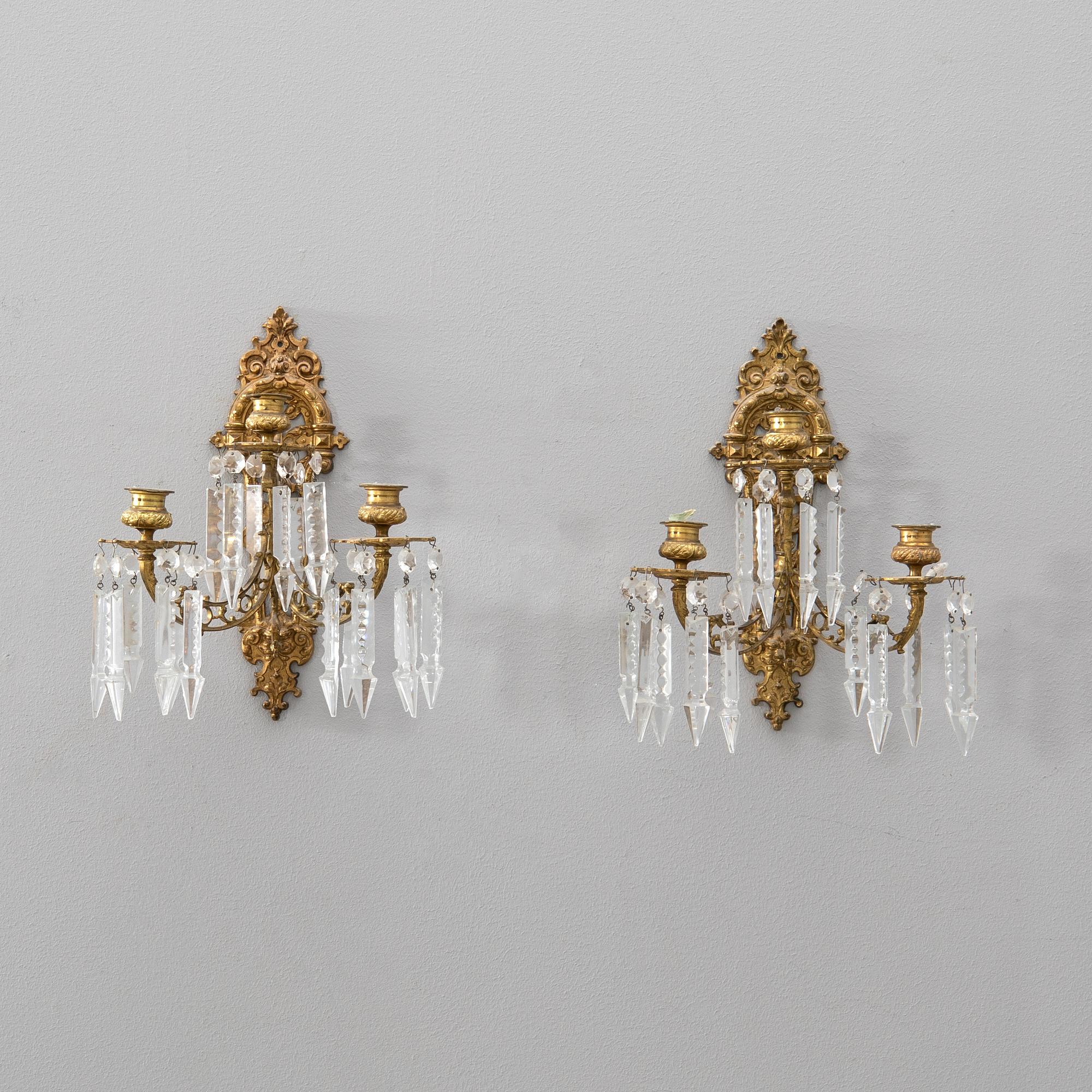 Pair of lampettes, Neo-Renaissance, circa 1900.