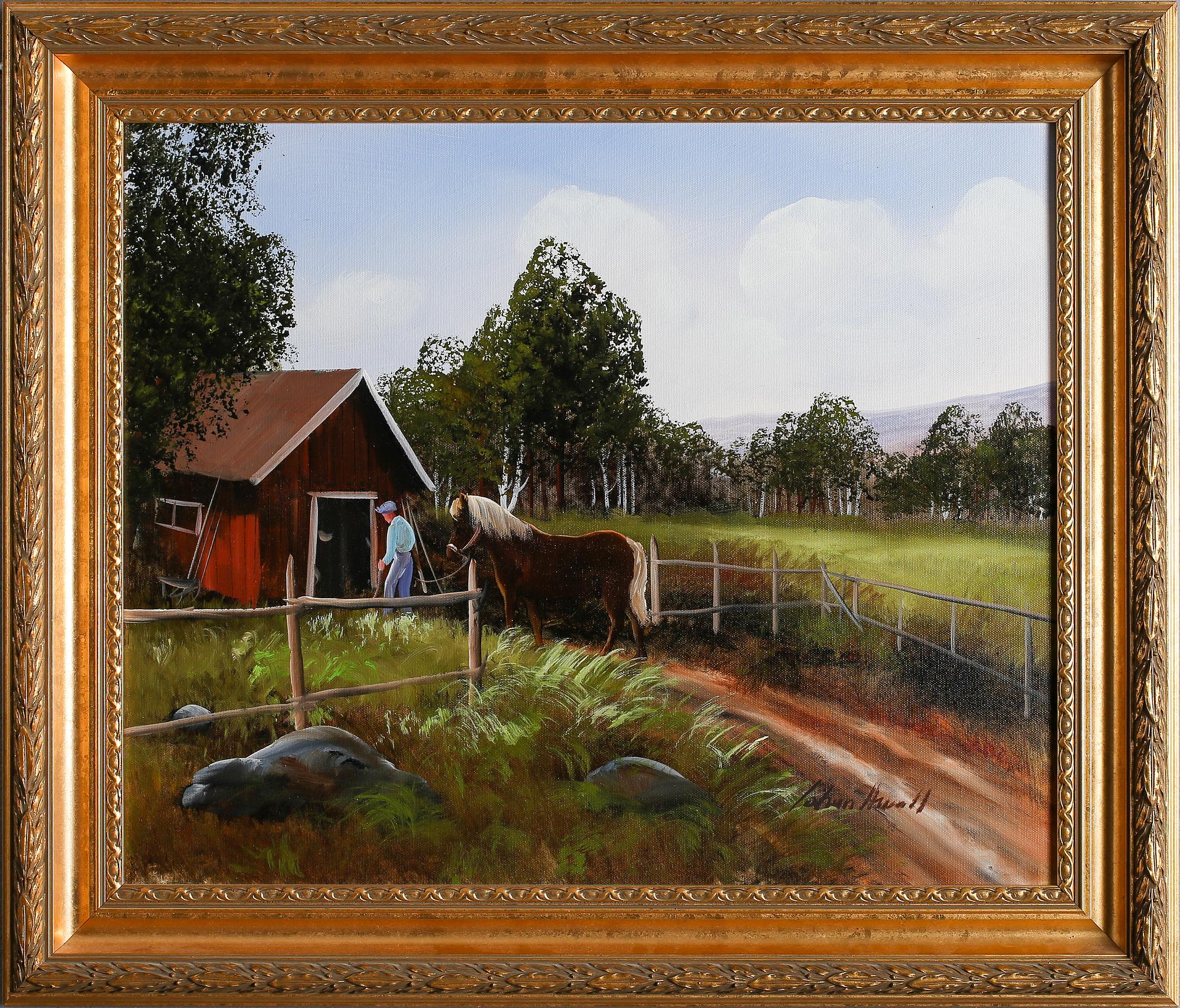 JOHAN ARVALL, olja på duk, signerad.