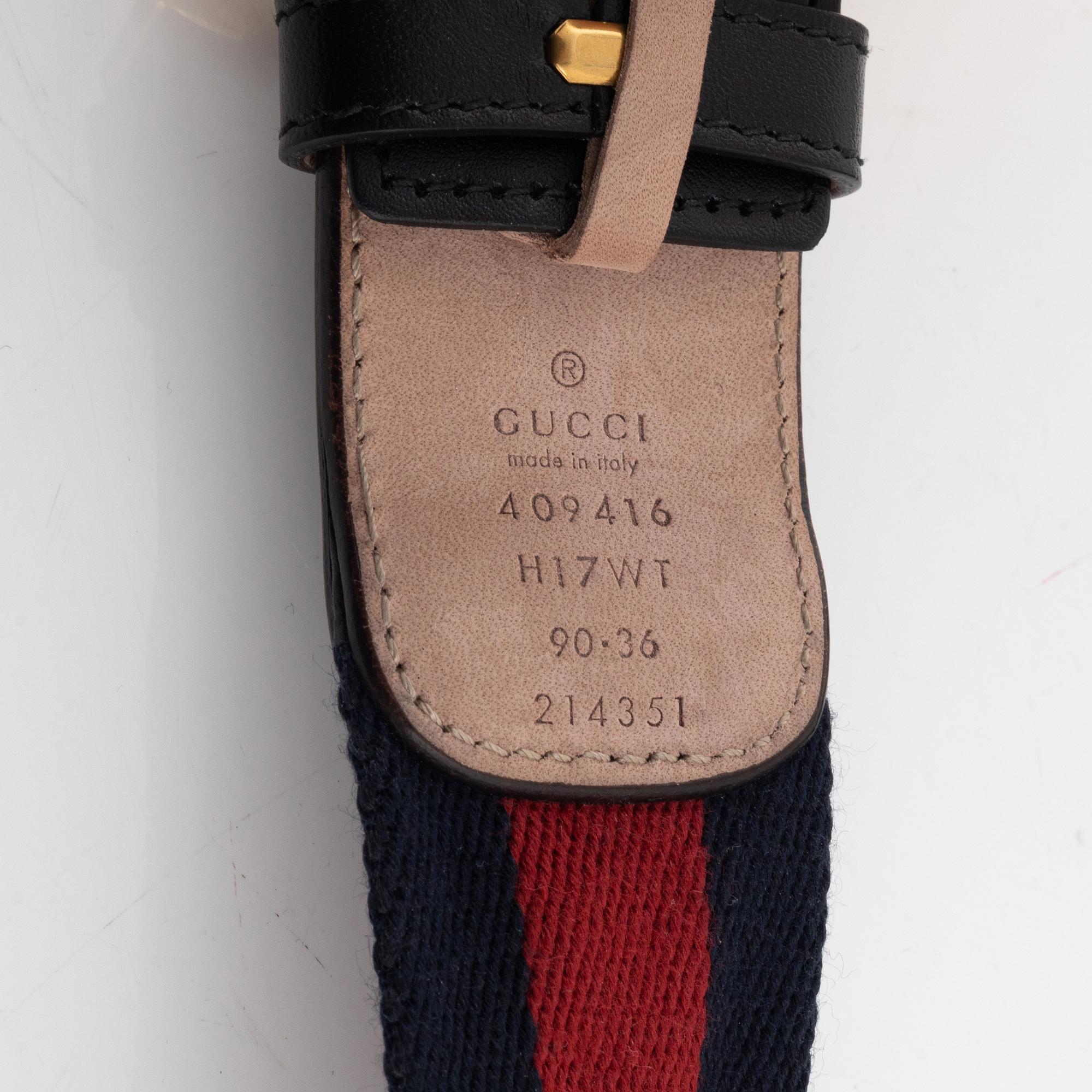 Gucci, two belts, 2017.