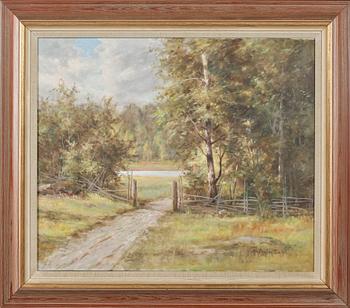 ANSHELM DAHL, olja på duk, signerad.