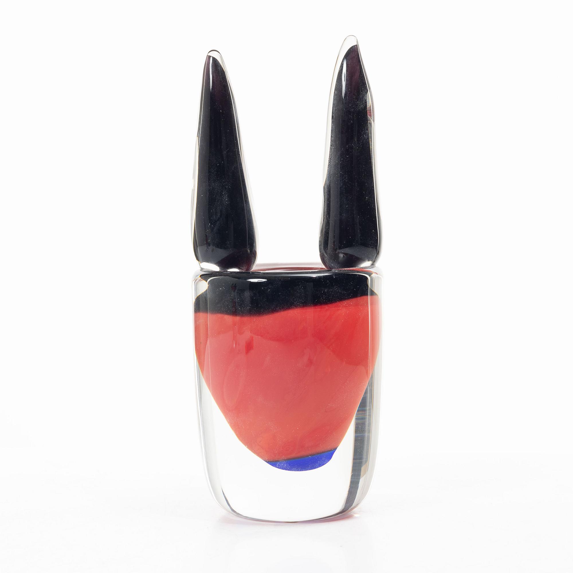 Erik Höglund, Vas/ skulptur, glas, EH 1992, Strömbergshyttan.