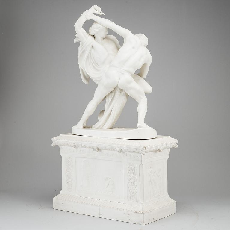 JOHAN PETER MOLIN, after. A porcealin sculpture from Gustavsberg.