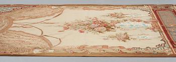 A TAPESTRY, "A Palace interior", ca 314,5 x 185,5-186,5 cm, Aubusson probably, second half of the 19th century.