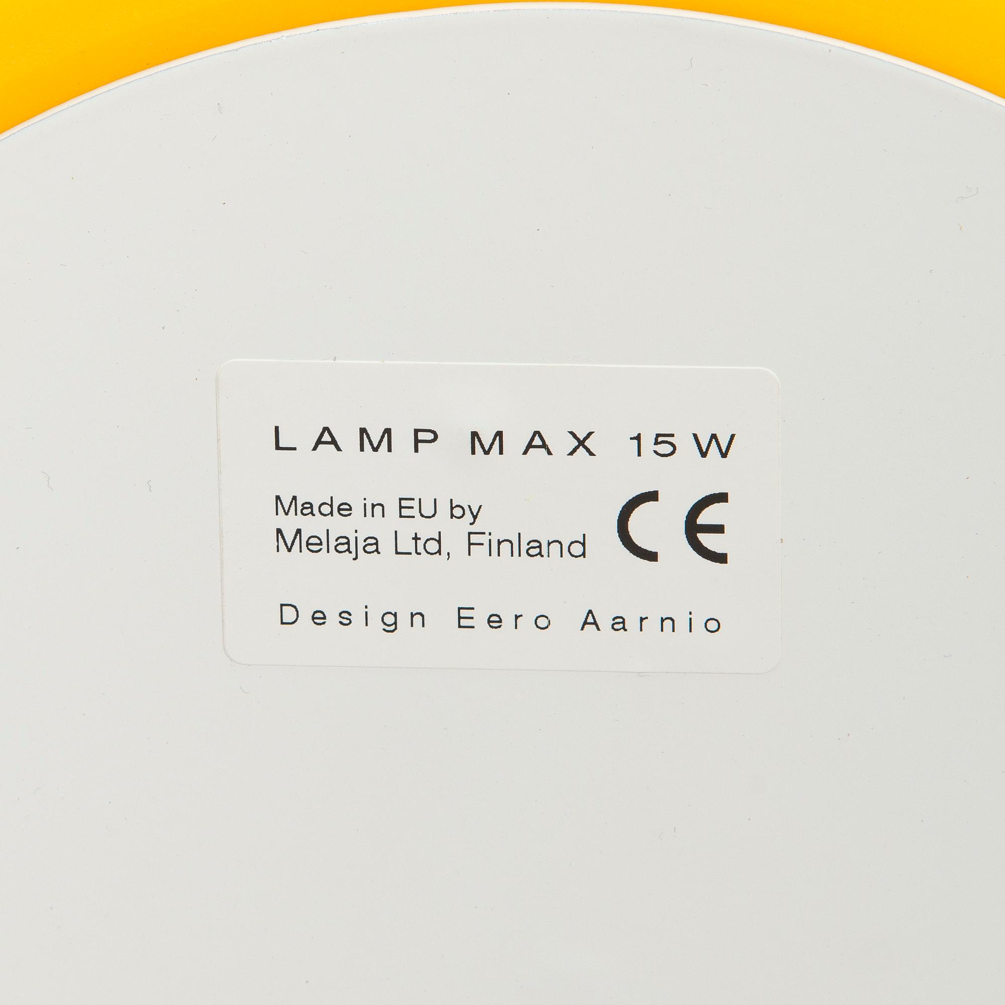 Eero Aarnio, A table lamp 'Swan' for Melaja Oy, 2007.