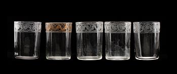 SELTERGLAS, 5 st, 1800-tal.