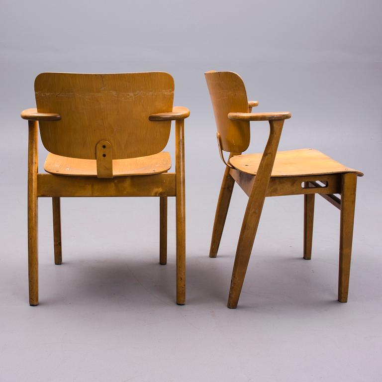 ILMARI TAPIOVAARA, SIX ARMCHAIRS. Domus. 1940/50s.