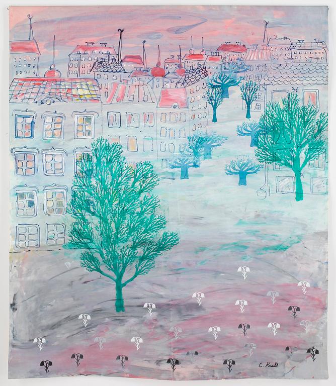 CHRISTINA KNALL, olja på duk, signerad.