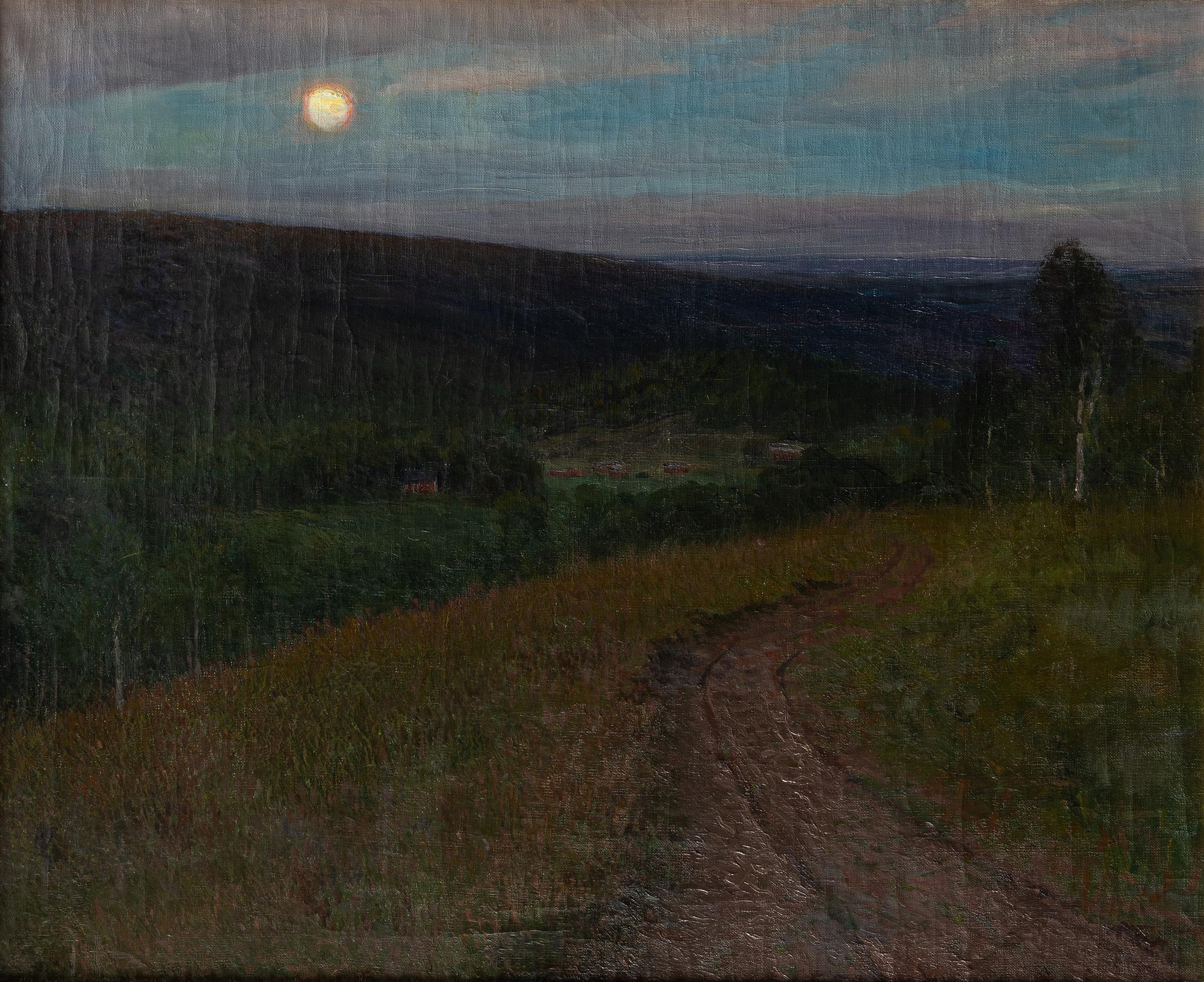 Anshelm Schultzberg, Moonlit path.