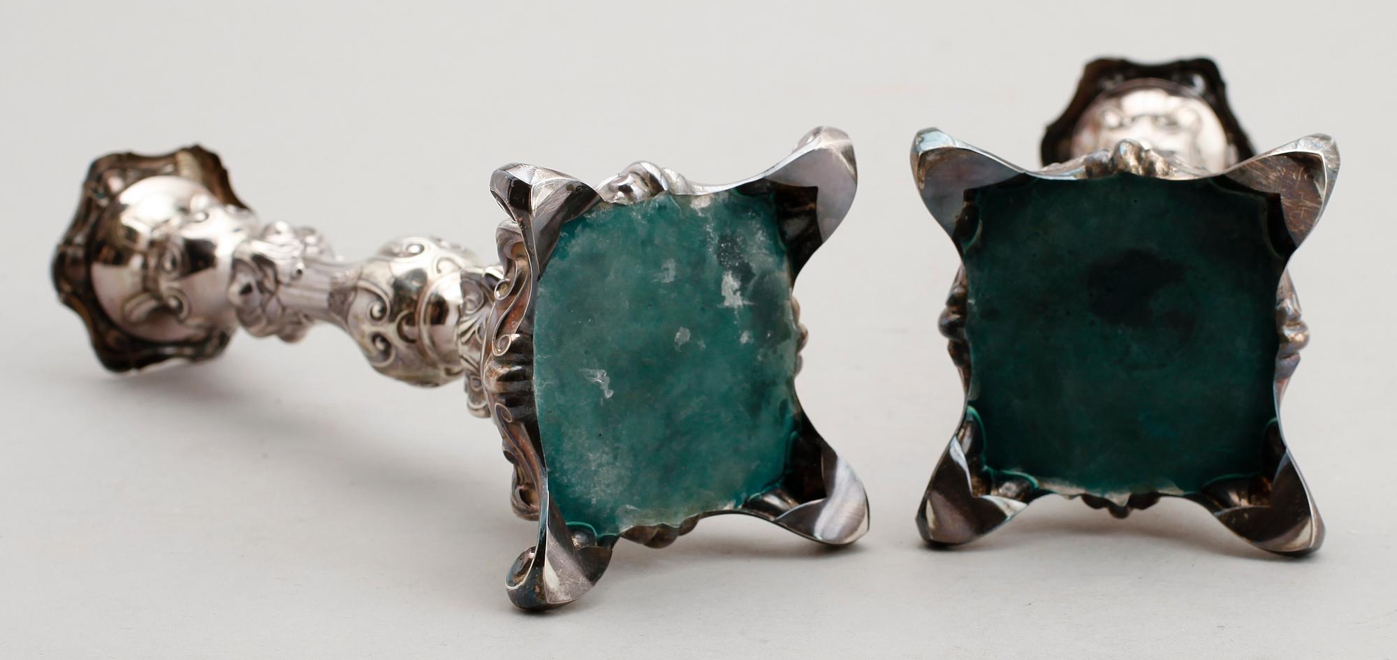 LJUSSTAKAR, 1 par, sterlingsilver, 1900-tal.