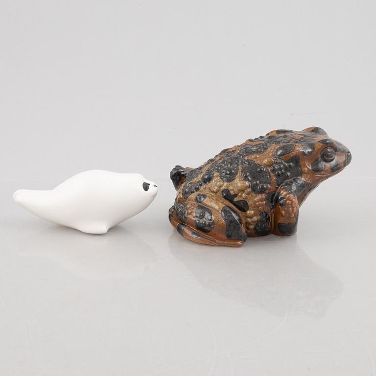 Paul Hoff, a set of seven stoneware figurines, Gustavsberg.