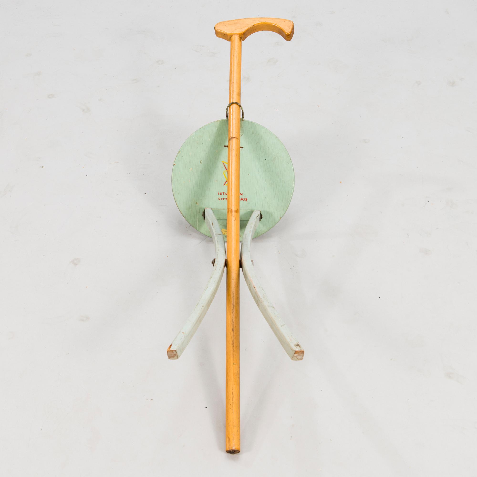 Seat/walking stick, 1952 Summer Olympics, Helsinki.